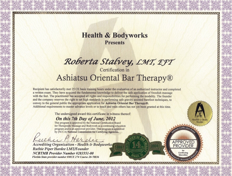 Ashiatsu Certification
